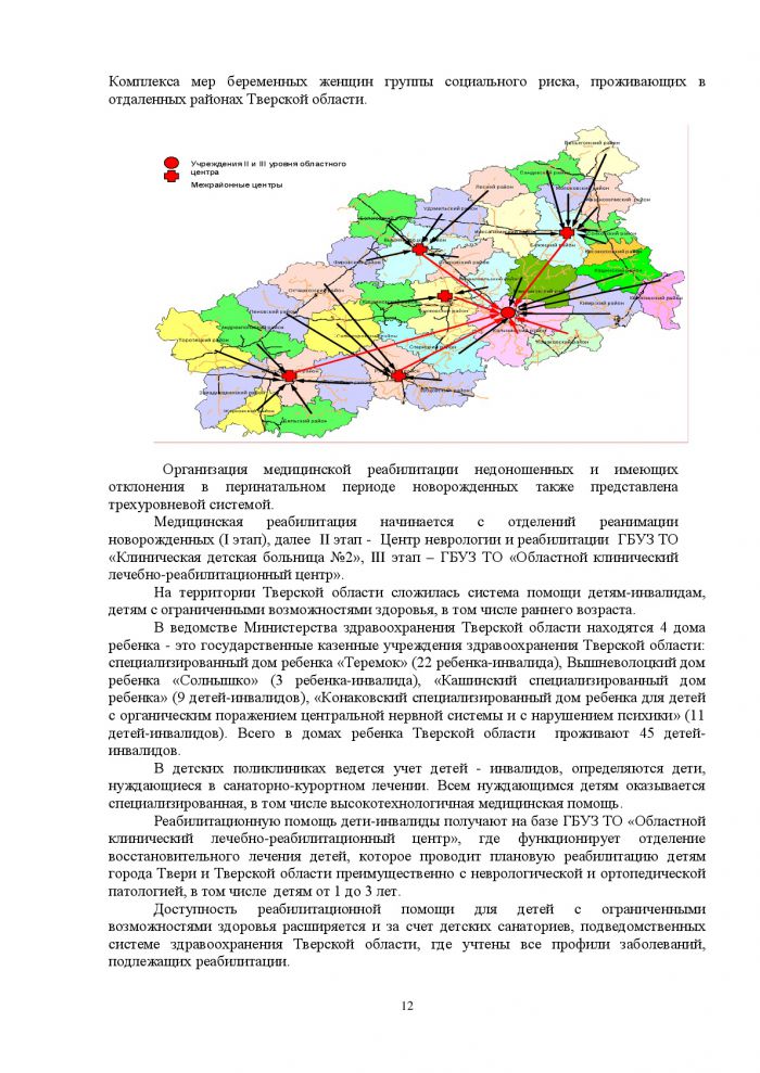 Паспорт комплекса мер Тверской области по формированию современной инфраструктуры служб ранней помощи «Первые шаги»